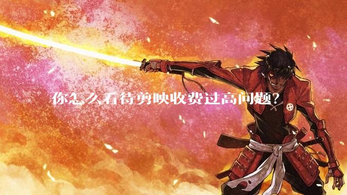 你怎么看待剪映收费过高问题？