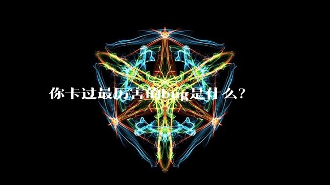 你卡过最厉害的bug是什么？