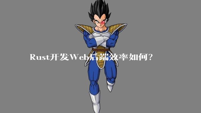 Rust开发Web后端效率如何？